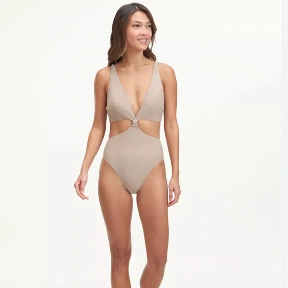 NWT Splendid Mary Lawless Lee X Cutout One Piece Swimsuit - Picture 3 of 6